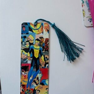 Superhero Comic Bookmark with Tassel